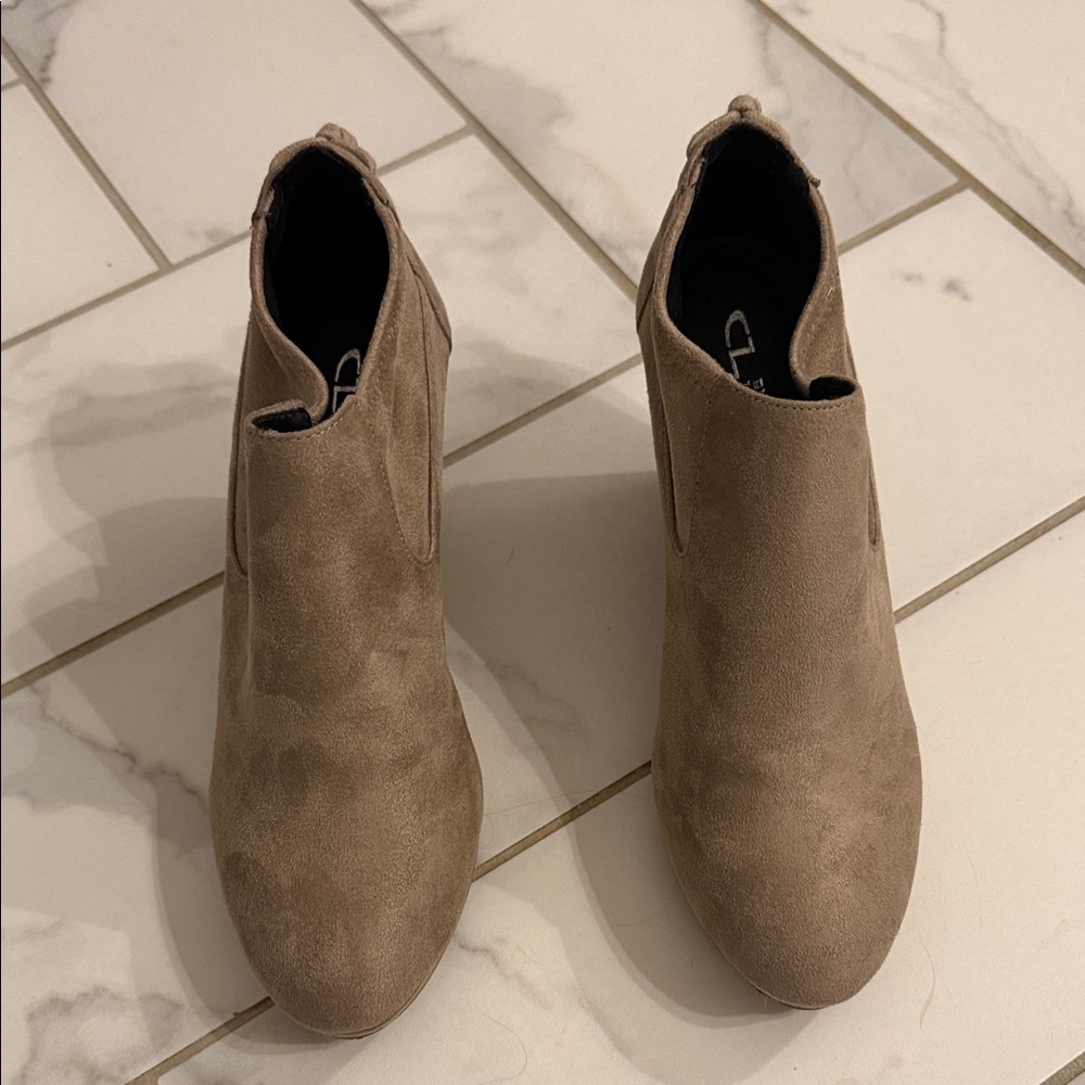 CL by Laundry Taupe Ankle Booties